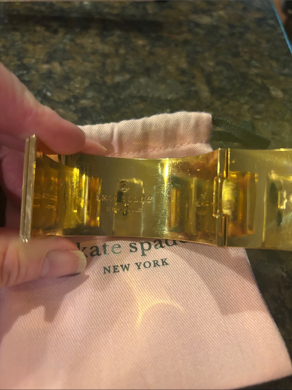 Kate Spade KSNY x Darcy Pink Enamel Bangle Bracelet - Picture 7 of 8
